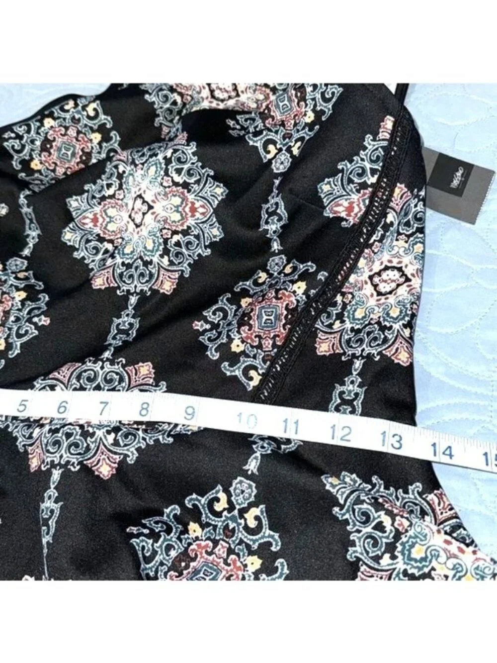 Mossimo Womens Sleeveless Black Dress With Colorful Mandala Print Size S Fitted - Picture 7 of 9